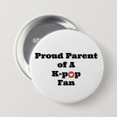 Stolzes K-Pop Elternteil Button (Vorne & Hinten)