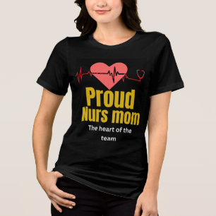 Stolzes Krankenpfleger-Mutter-Matching-Familien-T- Tri-Blend Shirt