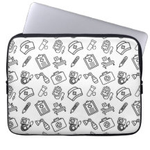 Stolzes Krankenpfleger-Symbol-Muster Laptop-Hülle