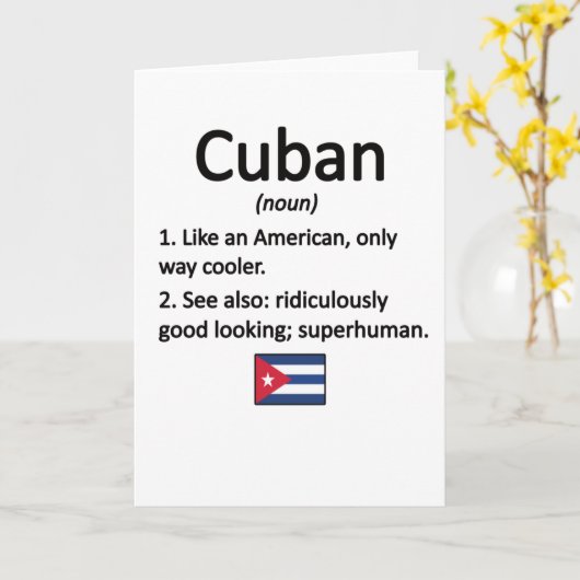 Stolzes kubanisches Roots-Kuba-Flag kubanisches Er Karte (Gelbe Blume)