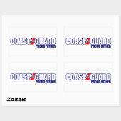 Stolzes Küstenwache Vater Rechteckiger Aufkleber (Blatt)