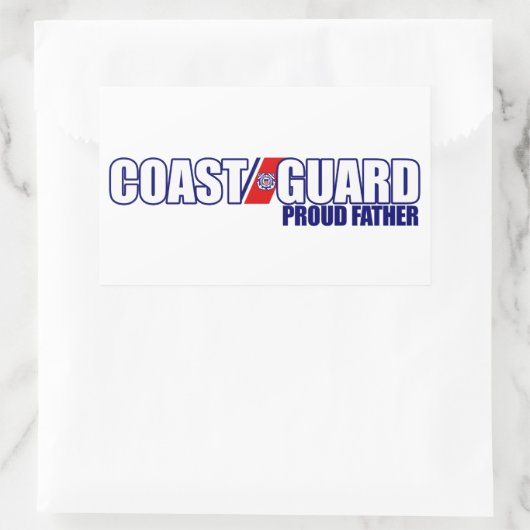 Stolzes Küstenwache Vater Rechteckiger Aufkleber (Tasche)