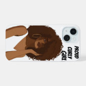 STOLZES MÄDCHEN MIT LOCKEN iPhone 15 HÜLLE (Rückseite (Horizontal))