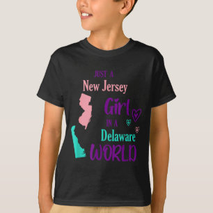 Stolzes Mädchen, nur ein Mädchen aus New Jersey in T-Shirt