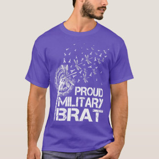 Stolzes Militärkind Militärkind Monat Purple Up T-Shirt