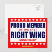 STOLzes MITGLIED DER GROSSEN RECHTEN KONSPIRATIE Postkarte (Vorne/Hinten)