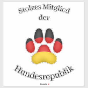 Stolzes Mitglied der Hundesrepublik German Dog Aufkleber