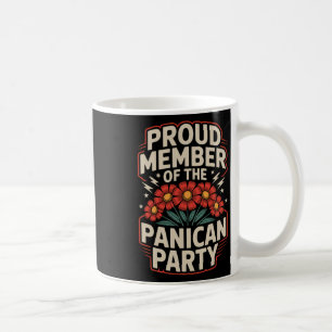 Stolzes Mitglied der Panican Party Floral Anti Tru Kaffeetasse