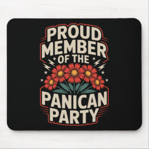 Stolzes Mitglied der Panican Party Floral Anti Tru Mousepad