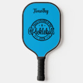 Stolzes Mitglied der Pickleball-Crew bearbeitbarer Pickleball Schläger (Rückseite)