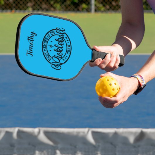 Stolzes Mitglied der Pickleball-Crew bearbeitbarer Pickleball Schläger (InSitu)