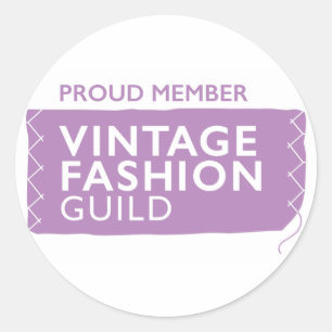 Stolzes Mitglied der Vintage Fashion Guild Runder Aufkleber