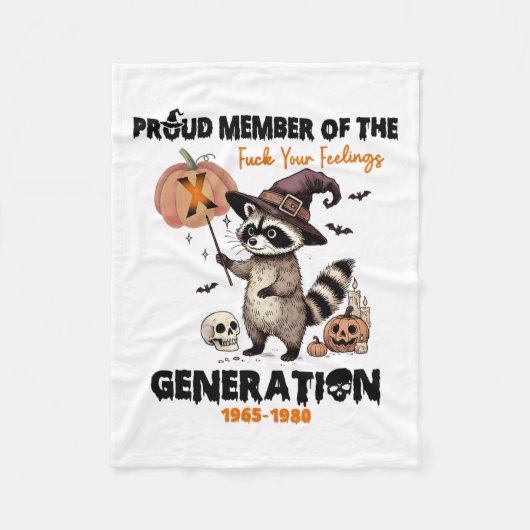 Stolzes Mitglied des Fck Your Gefühls Generation X Fleecedecke (Vorderseite)