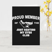 Stolzes Mitglied des Just Resting My Eyes Club Dad Karte (Gelbe Blume)
