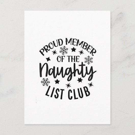 Stolzes Mitglied des Naughty List Club Weihnachten (Vorderseite)