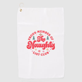 Stolzes Mitglied des Naughty List Club Weihnachten Golfhandtuch
