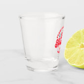 Stolzes Mitglied des Naughty List Club Weihnachten Schnapsglas (Links)