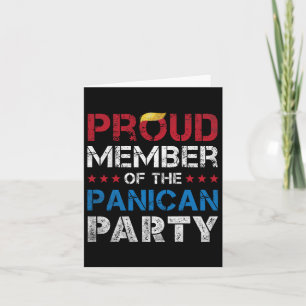 Stolzes Mitglied des Panican Party Men Women Anti Karte