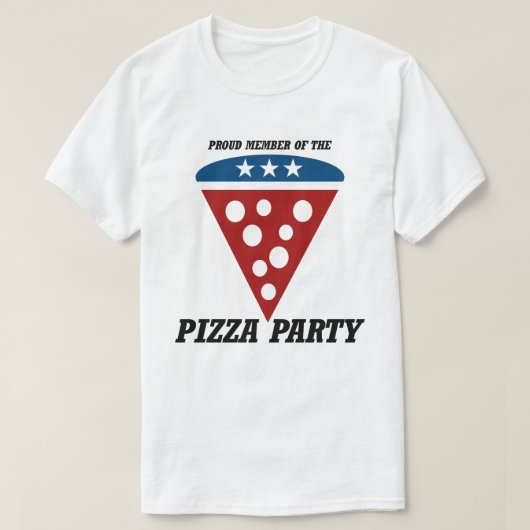 Stolzes Mitglied des Pizza-Party T-Shirt (Design vorne)