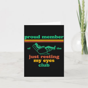 Stolzes Mitglied des Resting Eyes Club Dad Vaterta Karte