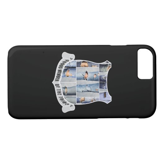 Stolzes Mitglied des Stammes anpassbares Schwarz Case-Mate iPhone Hülle (Rückseite (Horizontal))