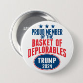 Stolzes Mitglied im Korb der Bedauernswerte - Trum Button (Vorne & Hinten)
