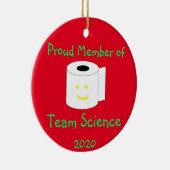 Stolzes Mitglied von Team Science Keramik Ornament (Rechts)