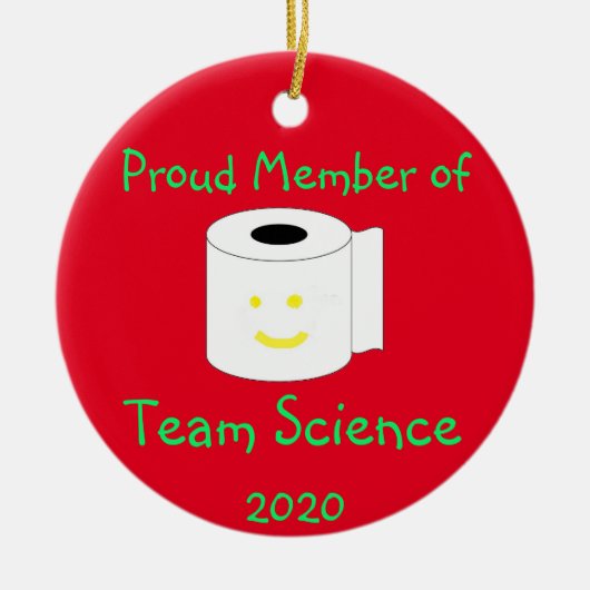 Stolzes Mitglied von Team Science Keramik Ornament (Vorne)