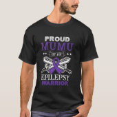 Stolzes MuMu einer Epilepsie-Krieger-Familie Match T-Shirt (Vorderseite)