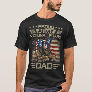Stolzes Nationalgarde-Vater-Flagge-US-Familie T-Shirt