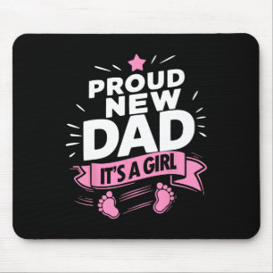 Stolzes neues bald Vater-Mädchen-Shirt Neuer Vater Mousepad