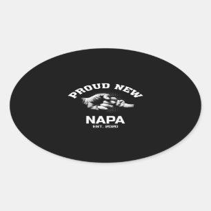 Stolzes neues Napa EST 2020 Geschenk für Vater Gro Ovaler Aufkleber