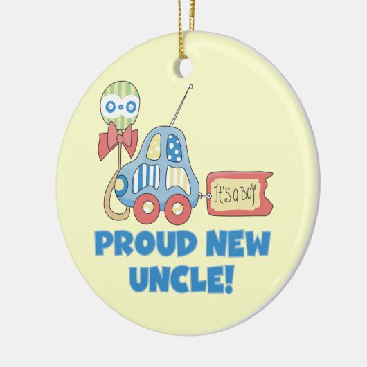 Stolzes neues Onkel Auto Es ist ein Junge Geschenk Keramikornament (Links)