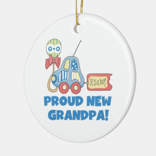 Stolzes neues Opa Car Es ist ein Boy Geschenk Keramik Ornament (Links)