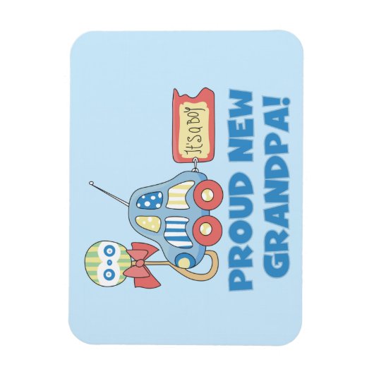 Stolzes neues Opa Car Es ist ein Boy Geschenk Magnet (Vertikal)