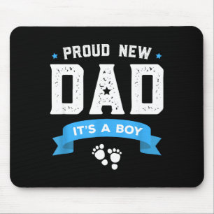 Stolzes neues Papa-Shirt Süß Es ist ein Junge Gesc Mousepad