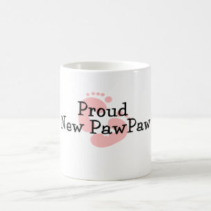 Stolzes neues PawPaw-Baby-Mädchen Fußabdrücke Kaffeetasse