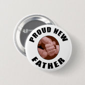 Stolzes neues Vater-Geschenk Button (Vorne & Hinten)