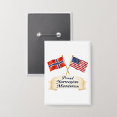 Stolzes norwegisches Minnesotaner-Erbe-Button Button (Vorderseite/Rückseite)
