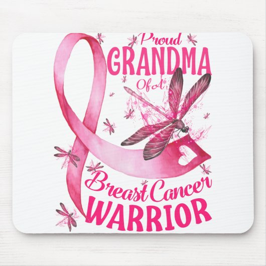 Stolzes Oma eines Brustkrebs-Kriegers Bewusstsein Mousepad (Vorne)