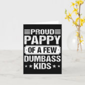 Stolzes Pappy von ein paar Dumb Kinder lustige Vin Karte (Gelbe Blume)