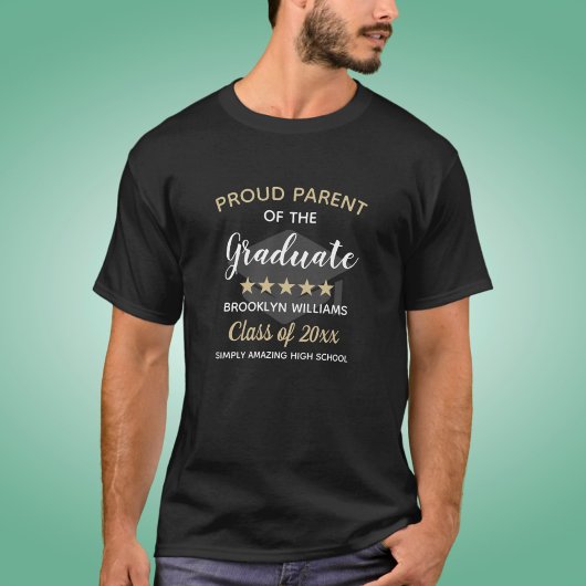 Stolzes Parent des Graduate Text Class Year Name T-Shirt