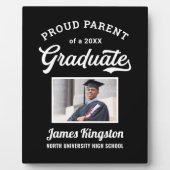 Stolzes Parent eines 2025 Graduate Black Custom Fo Fotoplatte (Vorderseite)