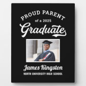 Stolzes Parent eines 2025 Graduate Black Custom Fo Fotoplatte (Vorderseite)