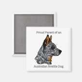 Stolzes Parent eines australischen Bruchhundes Magnet (Vorderseite/Rückseite)