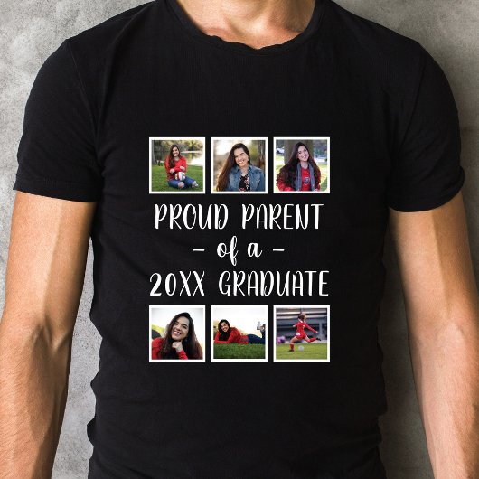 Stolzes Parent eines Graduate SIX Foto Abschluss T-Shirt