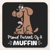 Stolzes Parent eines Muffin Backdesigns für Kondit Rechteckiger Pappuntersetzer (Vorderseite)