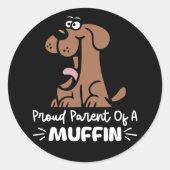 Stolzes Parent eines Muffin Backdesigns für Kondit Runder Aufkleber (Vorderseite)