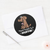 Stolzes Parent eines Muffin Backdesigns für Kondit Runder Aufkleber (Umschlag)