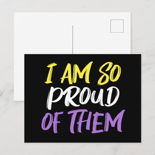 Stolzes Parent für nicht binäre Child-Mama oder Va Postkarte (Vorne/Hinten)